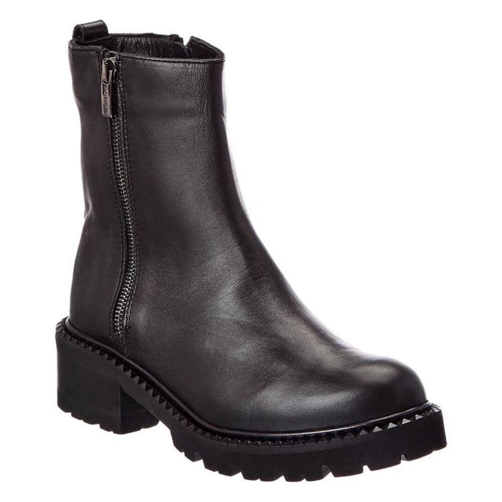 La Canadienne Crew Leather Bootie, Black